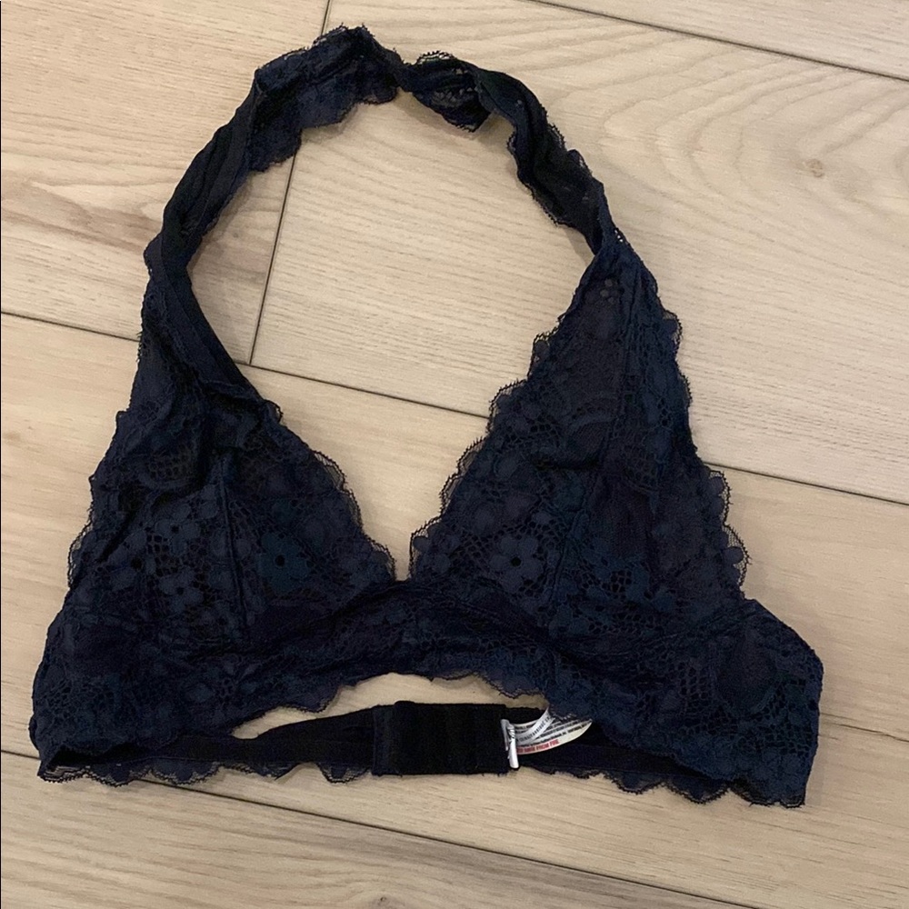 Free People Black Lace Bralette